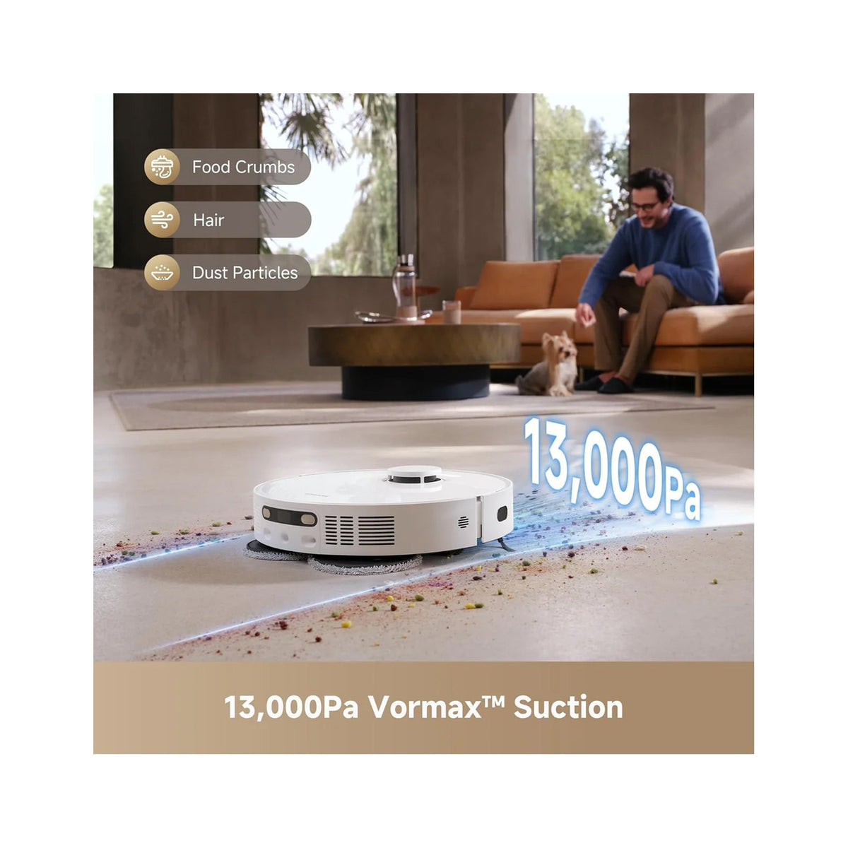 Dreame Ultra Robot Vacuum A 5200mAh battery provides up