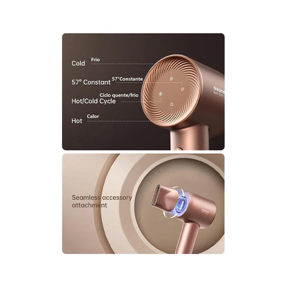 Dreame Hair Dryer 1600w Gold - image 2