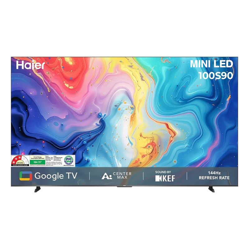 Haier H100S90FUX 100″ Smart Mini Led Tv 4K Google Tv 144Hz Ai