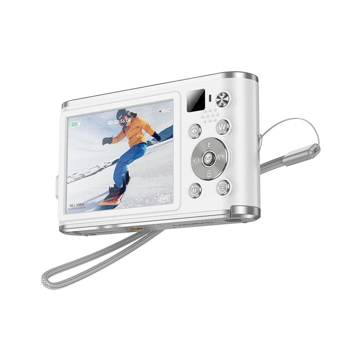 HOCO Digital Camera, 4K Ultra HD, 48MP, 2.8 inches,16x White