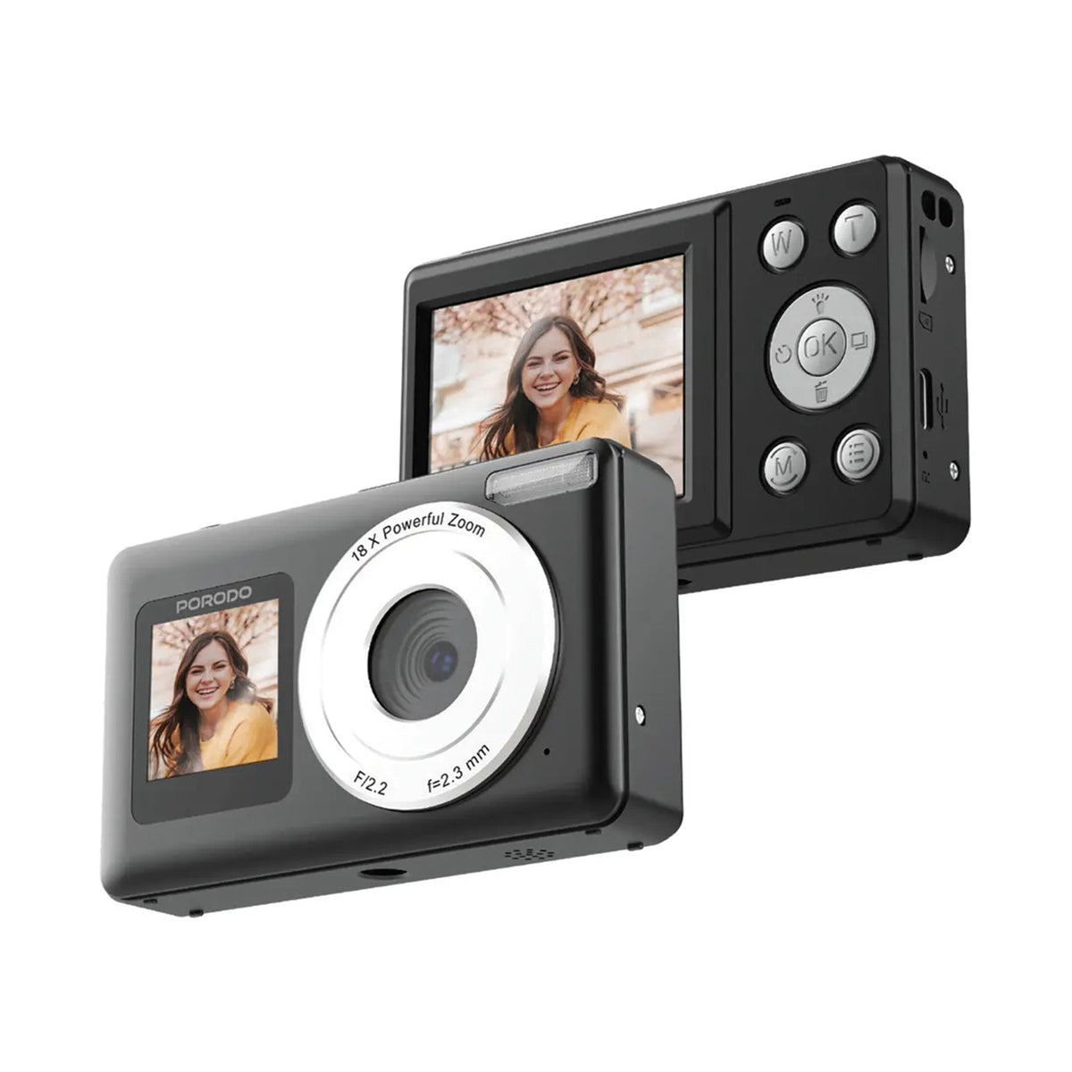 Porodo Lifestyle 1080P Mini Digital Camera 800mAh - Black